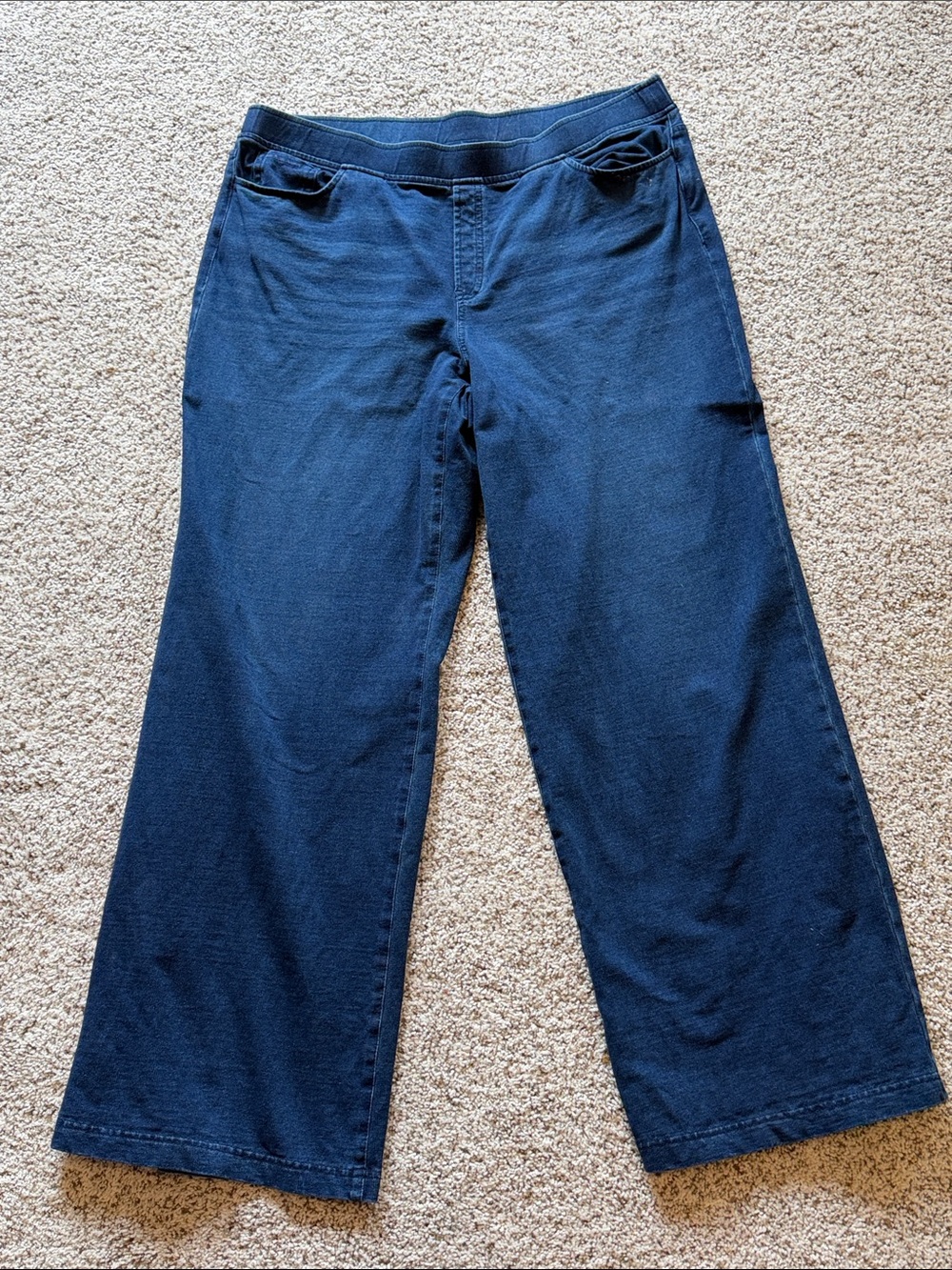 PureJill by J. Jill Wide-Leg Jean Pants - Navy